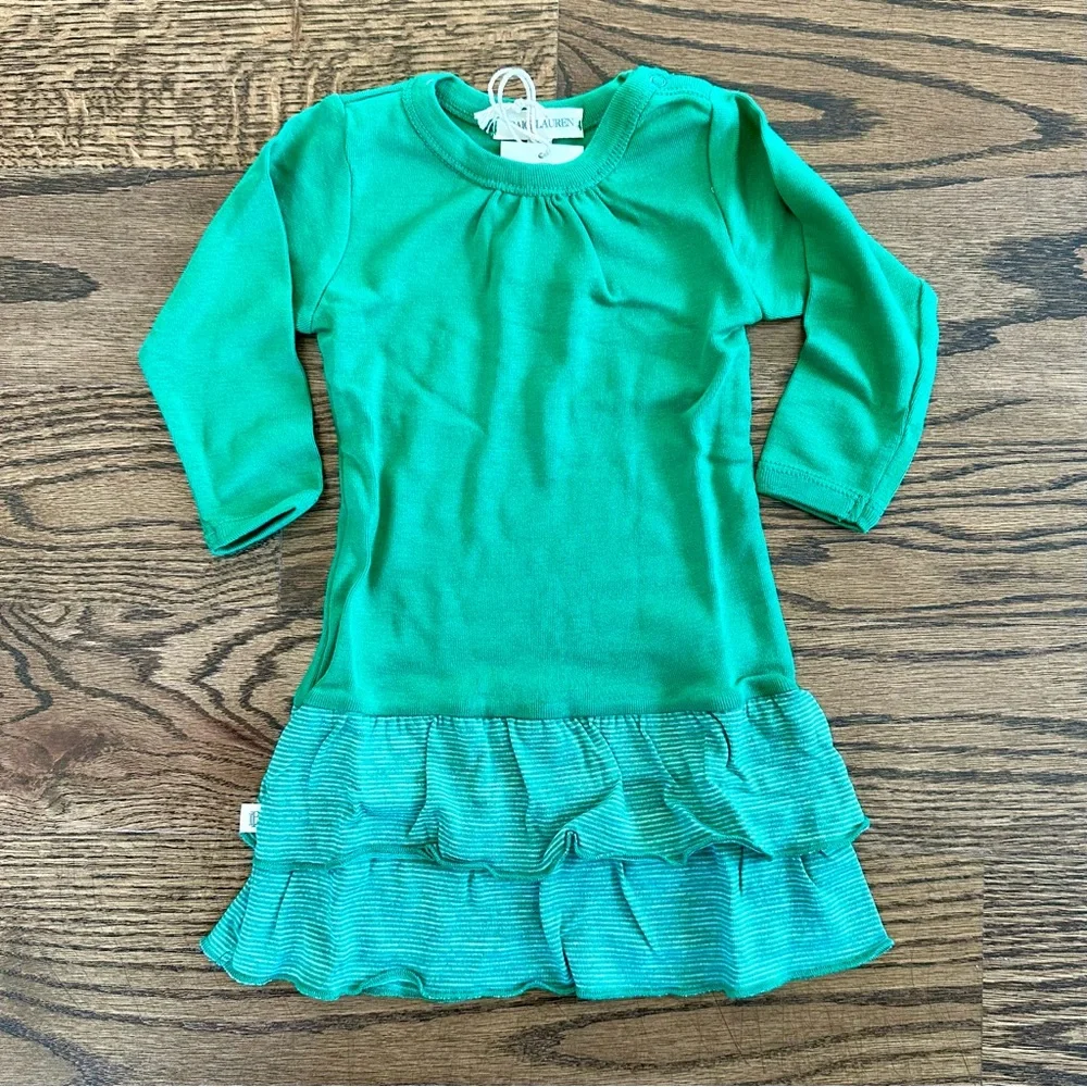 Paige Lauren Kelly Green Ruffle Dress, NWT